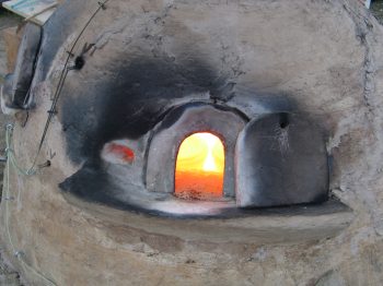24. The furnace at about 1050C and ready for glassblowing.