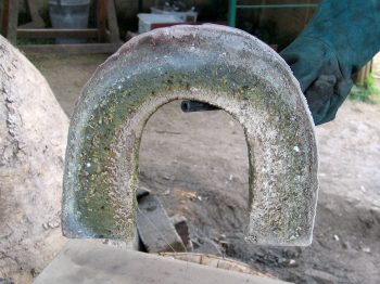 39. A collar from a gathering hole (furnace-facing side).