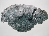 The largest lump of glass waste, weighing 8.55kg. Length 45.5cm.