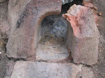 1. Degradation of the stone lining the stoke hole, mainly caused by exposure to heat and absorbtion of water.
