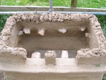 17. Start of the wall for the main chamber.