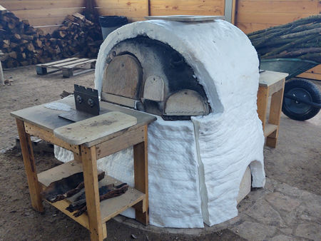 The furnace with ceramic fibre insulation