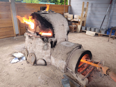 Steve firing the furnace