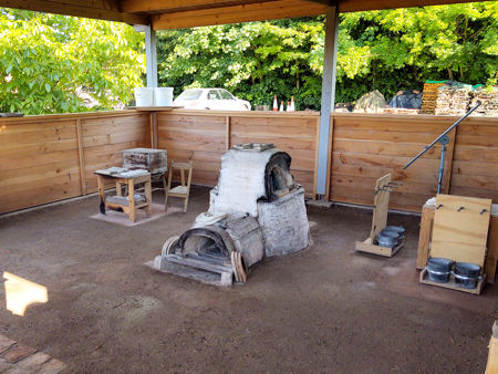 The day before Firing Six. The ground colour is due to having dampened it to lay the dust